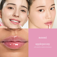 Load image into Gallery viewer, NOONI Korean Lip Oil - Applepeony | Long-Lasting, Moisturizing, Plumping, Revitalizing for Dry Lips, Waterproof, No Peel Off, Hydrating Lip Stain, Stocking Stuffers, Cute Stuff, 0.12 FL Oz