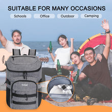 Load image into Gallery viewer, Upgraded Cooler Backpack 24 Cans – Lightweight Insulated Backpack Cooler, Leak-Proof & 18-Hour Ice Retention for Beach, Camping, Hiking (Men, Women, Family)