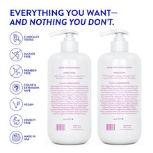 Load image into Gallery viewer, Routine Wellness Shampoo and Conditioner Set and Hair Serum for Thinning Hair - DHT Blocker Women & Men - Color Safe Shampoo for Hair Loss & Healthier Hair - Rose Hips Set + Hair Serum