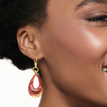 Load image into Gallery viewer, Ross-Simons Italian Murano Glass Teardrop Earrings in 18kt Gold Over Sterling