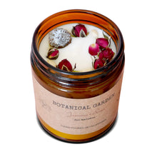Load image into Gallery viewer, Aromatherapy Organic Jasmine & Rose Natural Soy Wax Candle | Dry Flowers Scented | 100% Pure Essential Oil | Gift for Your Partner | Home Decor | Relax Your Mind | Long Lasting - 9Oz