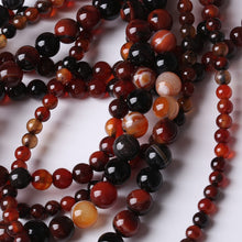 Load image into Gallery viewer, 90PCS 4MM Red Persian Agate Natural Gemstone Round Stone Beads for Jewelry Making DIY Energy Stone Healing Power Bracelet 15"