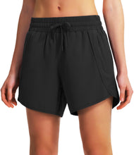 Load image into Gallery viewer, Ksmien Women's 5"/ 7" Athletic Running Shorts Quick Dry Lightweight Workout Gym Shorts with Zipper Pockets UPF 50+ Black M