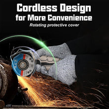 Load image into Gallery viewer, ZFULVO Cordless Brush Angle Grinder Kit, 19500rpm Mini Electric Angle Grinding Tool with 2pcs 16.8V 2000mAh Batteries and 6-Cutting Discs, Grinder Handheld Cutter for Metal Wood