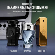 Load image into Gallery viewer, Rabanne Invictus Victory Elixir Parfum for Men - Long Lasting Intense Amber Woody Spicy Men's Perfume with Cardamom, Lavender & Vanilla - Trophy Bottle French Fragrance Spray, 3.4 oz