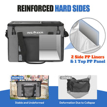 Load image into Gallery viewer, INSMEER Soft Cooler Bag with Hard Shell & 2 Cup Holders, Portable 40L/70 Cans Collapsible Cooler Bags Insulated with Leakproof for Travel, ice chests and Cooler Lunch Box for Beach Camping Picnic
