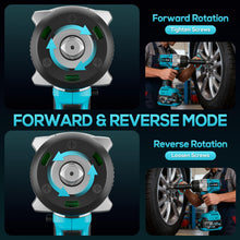 Load image into Gallery viewer, 1/2 Inch Cordless Impact Wrench, 900 Ft-lbs (1200 N·m) High Torque Brushless Impact Driver Gun, 2300 RPM, 2×4.0 Ah Batteries, LED Light, 4 Sockets, Variable Speed Power Tool for Car & Tire Removal