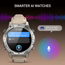 Load image into Gallery viewer, Men's Outdoor Smartwatch, Standalone GPS & Offline Maps, 5ATM Waterproof, 1.43" AMOLED, 4GB Memory, 178 Sports Modes, Compass, Heart Rate/SpO2/Stress/Sleep Monitor, Compatible Android and iOS Khaki