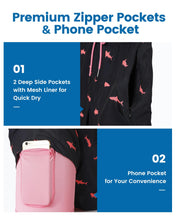 Load image into Gallery viewer, Maamgic Swim Trunks Men 2 in 1 Bathing Suit, Quick Dry Men Swimming Trunks with Zipper Pockets, 7 Inch