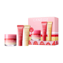 Load image into Gallery viewer, LANEIGE Berry Sweet Lip Trio Set | Lip Sleeping Mask Strawberry Shortcake & Mini Lip Glowy Balms in Berry & Vanilla