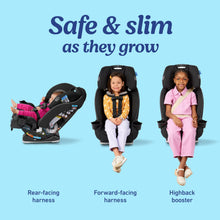 Load image into Gallery viewer, Graco Slimfit 3-in-1 Convertible Car Seat, Slim Car Seat with Space-Saving Design, Highback Booster Seat with 10-Position Headrest, Rear Facing and Forward Facing Carseat, Jarret