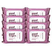 Load image into Gallery viewer, Goodwipes Flushable Butt Wipes Made w/Soothing Botanicals & Aloe – Soft & Gentle Wet Wipe Dispenser for Home Use, Septic & Sewer Safe – Largest Adult Toilet Wipes – Rosewater, 480 count (8 packs)