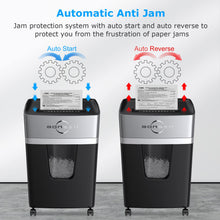 Load image into Gallery viewer, BONSEN 12-Sheet Micro Cut Paper Shredder for Home Office Use, High Security Level P-4 /55dB Ultra-Quiet/40-Minutes Shredding Shreds Credit Card/Staples, 5.3-Gallons Pullout Bin (S3106)