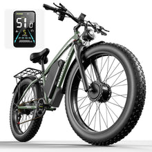 Load image into Gallery viewer, Electric Bike for Adult, 36Ah 52V Dual Motor Ebikes, 51MPH Peak 6000W Electric Bike Fastest Ebike, 130 Miles Electric Bicycle, 26โ Fat Tire Mens E Bike, Hydraulic Brake, 7 Speed, Front Suspension