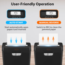 Load image into Gallery viewer, VidaTeco Shredder for Home Use 6-Sheet Strip Cut Paper Shredder,Also Shred Card/Staple,Small Mini Document Shredding Machine for Office with Patented Jam Proof,Portable for Home,2.65-Gal Bin