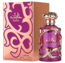 Load image into Gallery viewer, Lattafa Habik – Floral, Fruity, Fresh, Musky – Eau de Parfum Spray Long-Lasting Fragrance for Women, 3.4 Ounce / 100 ml