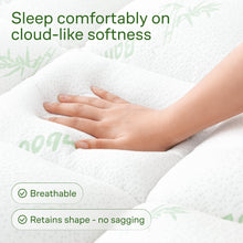 Load image into Gallery viewer, Niagara Sleep Solution Ultra Soft Queen Size Mattress Topper - Rayon Derived from Bamboo Pillow Top Mattress Pad for Back Pain Relief - Naturally Cooling for Hot Sleepers, Green