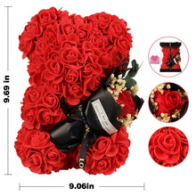 Load image into Gallery viewer, Rose Bear, Valentines Gifts for Her, Rose Teddy Bear, Valentine Teddy Bear Gifts for Women, Forever Preserving Rose, Mothers Day, Wedding and Anniversary,Birthday Gift, Women's Gifts