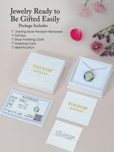 Load image into Gallery viewer, TOUPOP Peridot August Birthstone Necklace for Women White Gold 925 Sterling Silver Tree of Life Pendant Necklaces with Crystal Birthday Irish Celtic Jewelry for Wife Girlfriend Mom