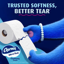 Load image into Gallery viewer, Charmin Ultra Soft Cushiony Touch Toilet Paper, 18 Family Mega Rolls = 90 Regular Rolls