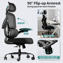 Load image into Gallery viewer, TRALT Office Chair Ergonomic Desk Chair, 330 LBS Home Mesh Office Desk Chairs with Wheels, Comfortable Gaming Chairs (Black)