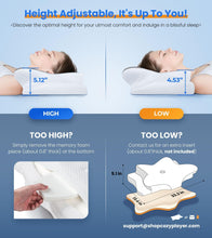 Load image into Gallery viewer, Ultra Pain Relief Cooling Pillow for Neck Support, Adjustable Cervical Pillow Cozy Sleeping, Odorless Ergonomic Contour Memory Foam Pillows, Orthopedic Bed Pillow for Side Back Stomach Sleeper