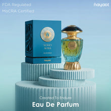 Load image into Gallery viewer, Orientica Nayaat Soho Aura Eau De Parfum 3.3 fl oz / 100ml -Fruity, Floral, Sweet, Marigold, Mandarin, Lychee, Jasmine, Lily, Praline, Moss, Ambergris, Peach - Arabic Perfume for Men & Women