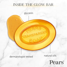 Load image into Gallery viewer, Pears Glycerin Soap, Transparent Amber with Natural Oils, 24-Pack – Pure & Gentle Cleanser for Soft, Glowing Skin, 4.4 Oz Ea