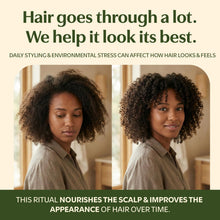 Load image into Gallery viewer, Nuani Batana Oil Shampoo and Conditioner Set (16 fl oz / 470 ml) with Rosemary & Caffeine | Includes Deep Mask, Hair Oil & Silicone Scalp Massager | Sulfate-Free, Paraben-Free for Fuller-Looking Hair.