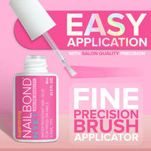 Load image into Gallery viewer, Super Strong Nail Glue for Press On Nails, Nail Tips & Acrylic Nails (8ml) NYK1 NailBond Brush On Glue for Press Ons, Tips & Acrylics - Long Lasting, Maximum Strength, Mess-Free Application