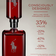 Load image into Gallery viewer, RALPH LAUREN FRAGRANCES Polo Red - Parfum - Men's Cologne - Ambery & Woody - With Absinthe, Cedarwood, and Musk - Intense Fragrance - 2.5 Fl Oz
