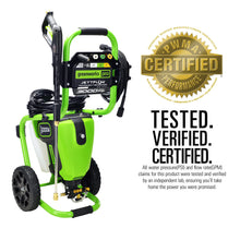Load image into Gallery viewer, Greenworks Pro Brushless 3000 PSI (CSA Certified) 2.0 GPM Max / 1.1 GPM Electric Pressure Washer (Rugged Steel Frame, 25 FT Hose, 35 FT GFCI Power Cord)