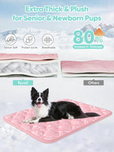 Load image into Gallery viewer, Rywell Dog Cooling Mat 2.0,Soft Blush Pink, 44" x 32" Thick & Durable Cooling Mat for Extra Large Dogs, Long-Lasting Cool with Waterproof & Color-Changing Arc-Chill Tech (Q-Max>0.5) Washable&Non-Toxic