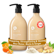 Load image into Gallery viewer, Luseta Rice Water Shampoo and conditioner Set Strengthening & Nourishing Revitalizes Shine for All Hair Types Hydrating & Frizz Control for Women and Men 16.9oz*2