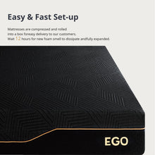 Load image into Gallery viewer, EGOHOME 14 Inch King Size Memory Foam Mattress for Back Pain, Cooling Copper Gel Bed in a Box, Foam Made in USA, CertiPUR-US Certified, Therapeutic Medium Firm, 76x80x14 Black