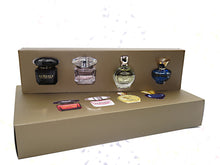 Load image into Gallery viewer, Versace Gifts & Sets Womens Mini Set (Crystal Noir/Bright Crystal/Eros Pour Femme EDT, Pour Femme Dylan Blue EDP)