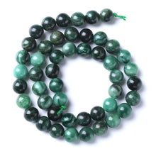 Load image into Gallery viewer, 8mm 45pcs Natural Green Emerald Stone Beads Round Loose Beads AAA Energy Healing Power Stone Beads for Jewelry Making DIY Bracelet Necklace 15" (Green Emerald Stone, 8mm)