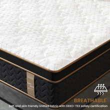 Load image into Gallery viewer, King Mattress 14 Inch, Cooling Hybrid King Mattress in a Box, Individual Pocket Springs-Motion Isolation, Extra Hip/Shoulder/Lumbar Support, Fiberglass-Free,Ergonomic Zones,365-Night Trial,CertiPUR-US