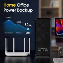 Load image into Gallery viewer, GOLDENMATE 1000VA/600W Lithium UPS Battery Backup & Surge Protector, Backup Battery Power Supply with LiFePO4 Batteries(153.6 Wh), Sinewave UPS System, 10 Years Lifespan, 8 Outlets, LCD Display, Gray