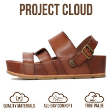 Load image into Gallery viewer, Project Cloud Platform Sandals Women – Strappy Wedges with Comfortable Plush & Soft Insole – Lightweight & Non Slip Platform Sandals for Women 2026 (Proud,CLAY,8)