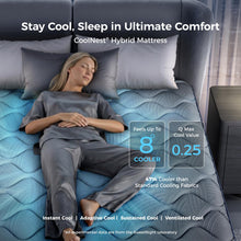 Load image into Gallery viewer, Sweetnight CoolNest 16 Inch Queen Mattress, Hybrid Queen Size Mattresses with DuoSense Pillow Top & Memory Foam for Feels up to 8° Cooler, Medium Firm Mattress Pressure Relief CertiPUR-US Certified
