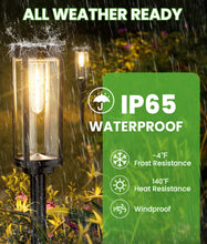 Load image into Gallery viewer, BITPOTT Bright Solar Pathway Lights Outdoor, 8 Pack Solar Powered Garden Lights Waterproof IP65, Auto On/Off Outdoor Light for Lawn Patio Walkway Driveway Decor Landscape Lighting
