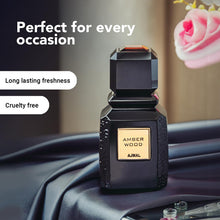 Load image into Gallery viewer, Ajmal Amber Wood Noir Eau De Parfum 3.4 Oz / 100 ML For Men & Women - Long Lasting Citrus, Aromatic Fragrance - Made in Dubai