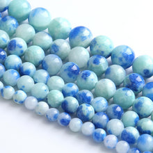 Load image into Gallery viewer, 8MM 46PCS Peacock Blue Persian Jade Spacer Loose Beads for Jewelry Making DIY Bracelet Necklace