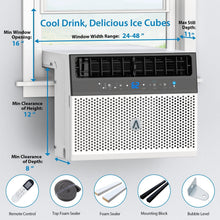 Load image into Gallery viewer, Garvee 8,000 Btu U-Shaped Window Air Conditioner, WiFi & App Control, Ultra Quiet, Enabled Saddle Window AC Unit Cools Up to 350 Sq. ft, Cooling, Dehumidifier, Flexible for Home/Office