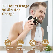 Load image into Gallery viewer, SHPAVVER Head Shavers for Bald Men: 5-in-1 Upgraded Electric Razor - IPX7 Waterproof Shaving Grooming Kit for Balder - Turbo Speed & Precision Blades Valentine's Day Gifts (Glossy Gold)