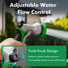Load image into Gallery viewer, RESTMO Garden Hose Nozzle, Heavy Duty Metal Water Hose Nozzle with 7 Adjustable Spray Patterns, High Pressure Hand Sprayer with Flow Control for Watering Plants & Lawns, Washing Cars & Pets