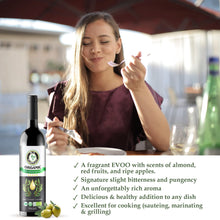 Load image into Gallery viewer, M.G. PAPPAS Italian Organic Olive Oil Extra Virgin Cold Pressed Award Winning, Unfiltered EVOO, Gluten-Free, Allergens Free Italian Olive Oil - Perfect for Salads, Dipping, Cooking, 16.9 Oz (500ml)