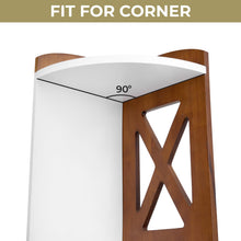 Load image into Gallery viewer, YCICI Corner Shelf Stand, 5 Tier Corner Shelves, Corner Bookshelf Made from Durable Natural Wood, Corner Bookcase and Plant Stand (Brown, 4 Tier)