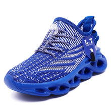 Load image into Gallery viewer, GLYGML Kids Running Shoes for Boys Girls Slip On Walking Tennis Sneakers Sports Athletic Non Slip Breathable Lightweight Fashion Royal Blue Size 3